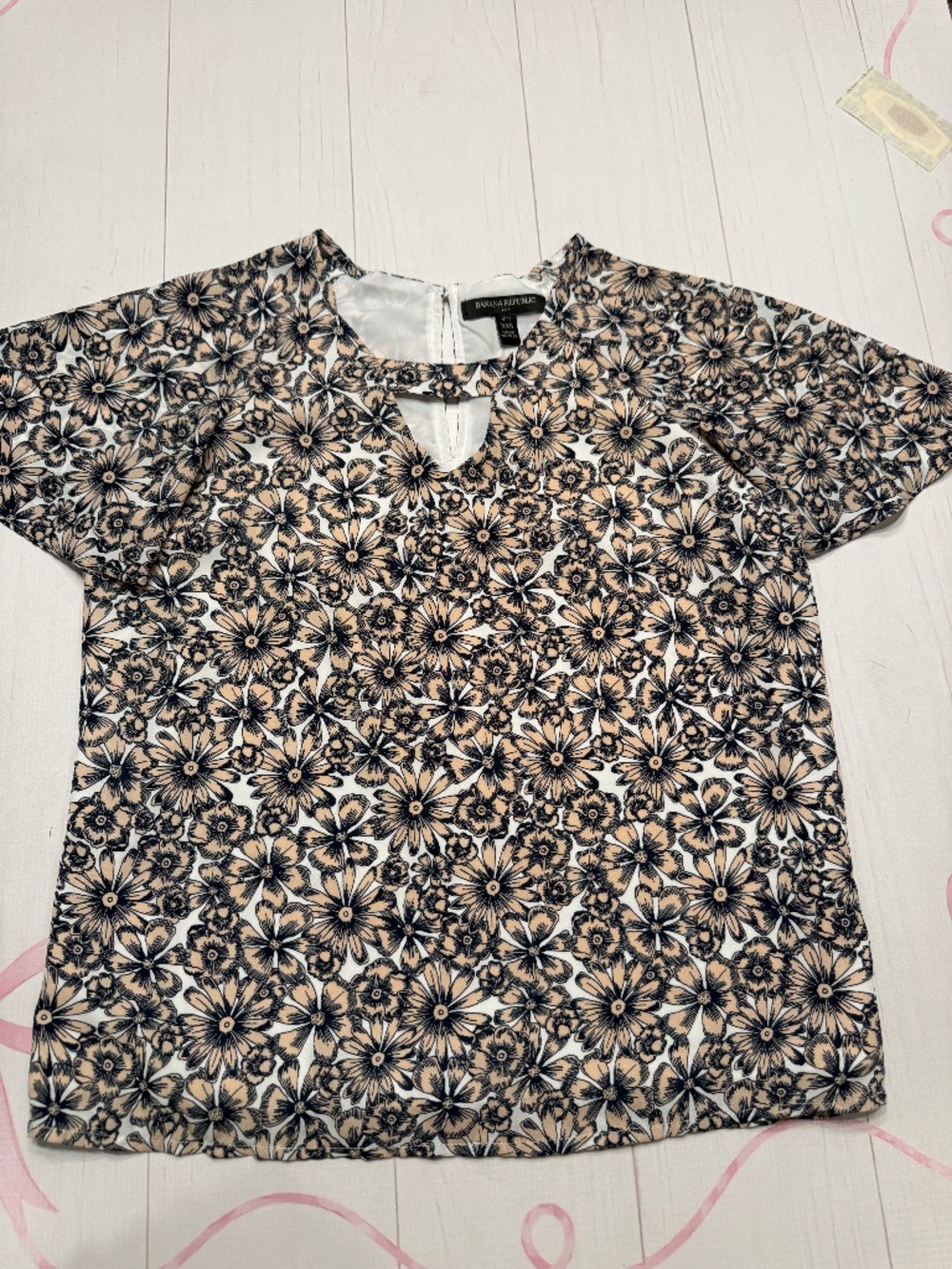 Banana Republic Floral Blouse Size XXS Petite